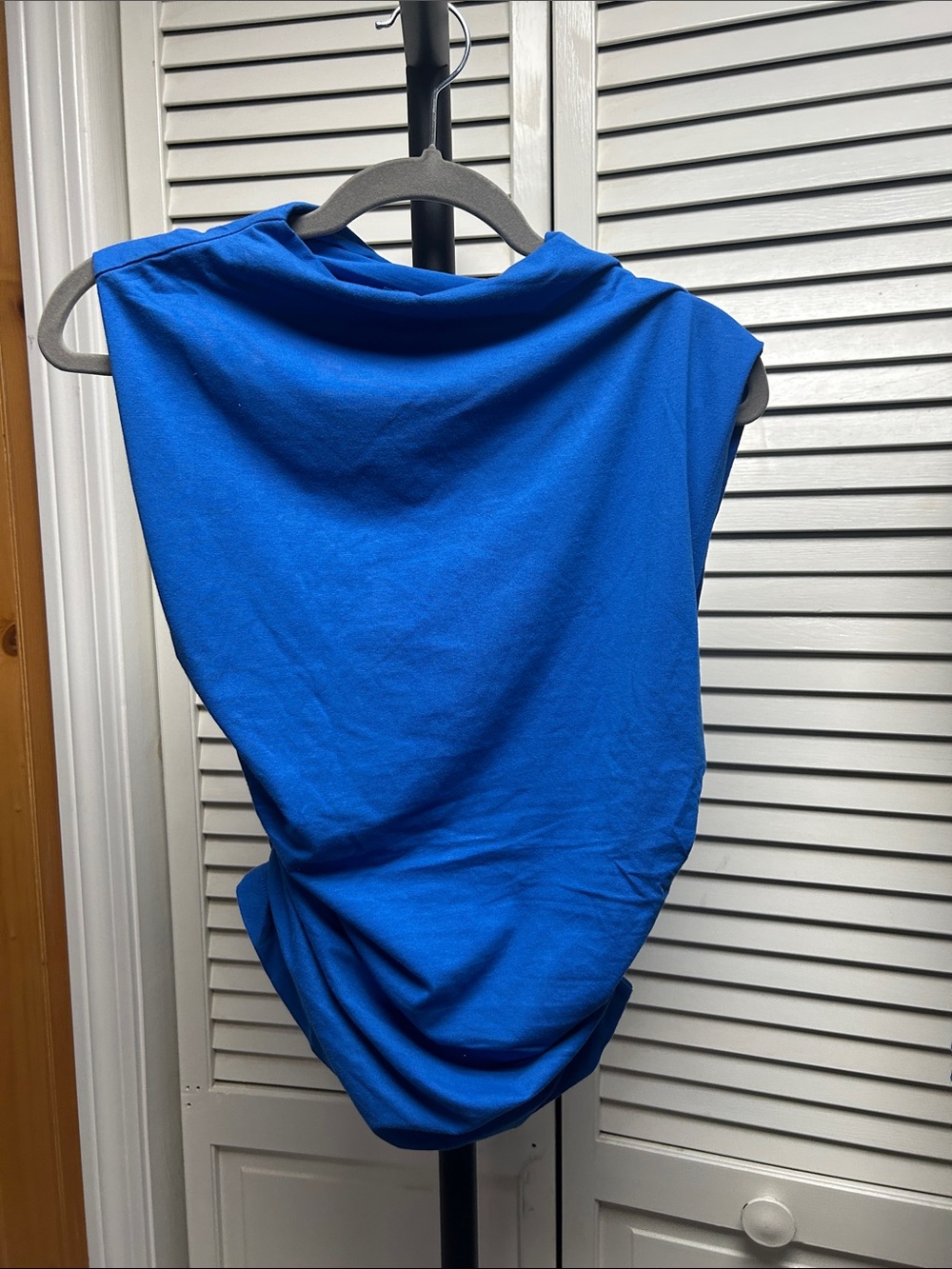 Nwot maeve Mock-Neck Mesh Muscle Top blue